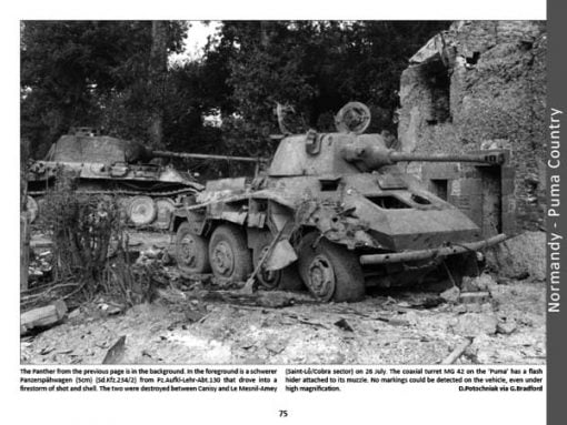 Panzerwrecks 11: Normandy 2 - WW2 Normandy Panzer book. Sd.Kfz 234/2 Puma