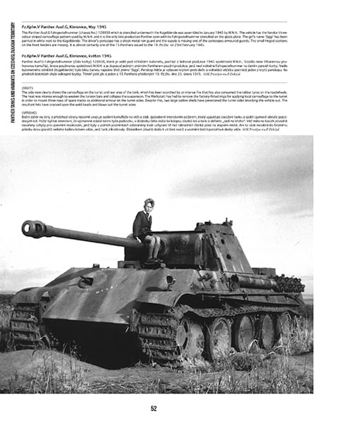in der Tschechoslowakei 1945 Königstiger u.a AFV Photo Album Panzer V Panther 