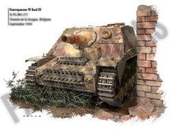 Sturmpanzer IV in Belgium by Felipe Rodna