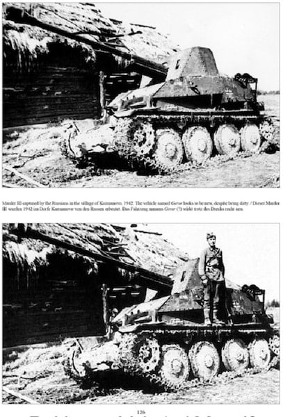 Marder 38T wrecked on the Eastern Front