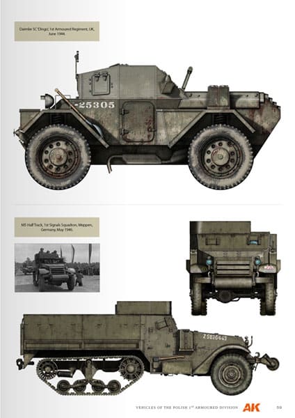 Armoured car and halftrack